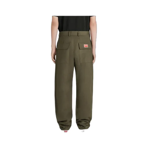 Tapered Straight-Leg Cargo Pants