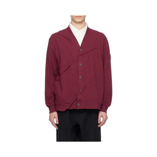 Plain Knitted Long-Sleeved Cardigan