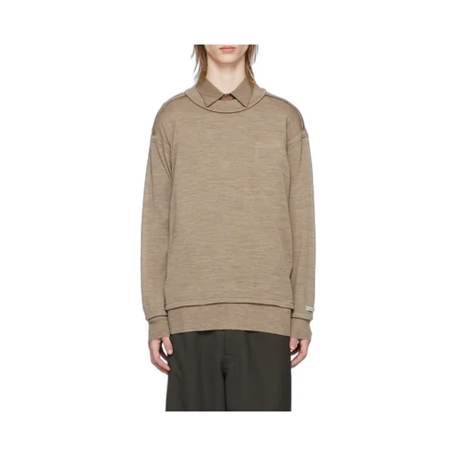 Logo Decorative Sewing Knitted Pullover