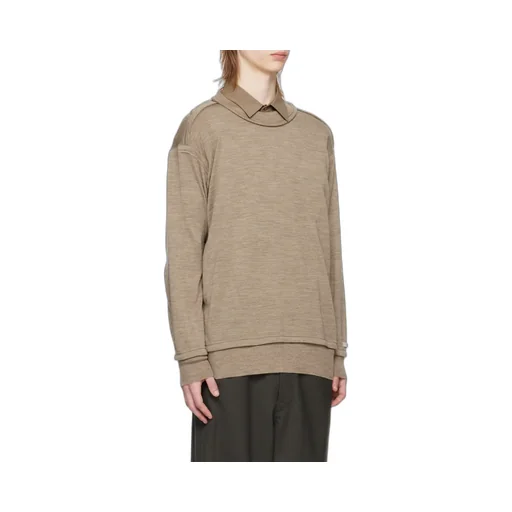 Logo Decorative Sewing Knitted Pullover
