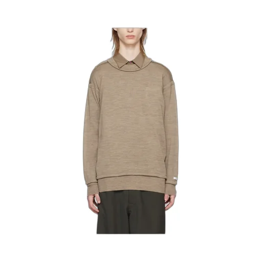 Logo Decorative Sewing Knitted Pullover