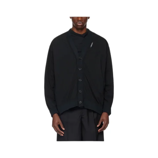 Y-Neck Button Cardigan
