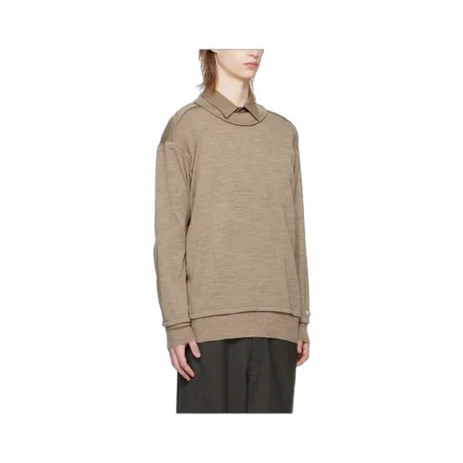 Logo Decorative Sewing Knitted Pullover