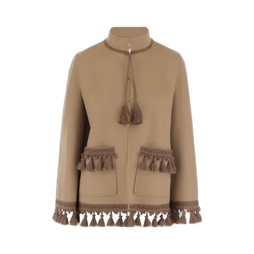 Tassel Detailed Long-Sleeved Jacket