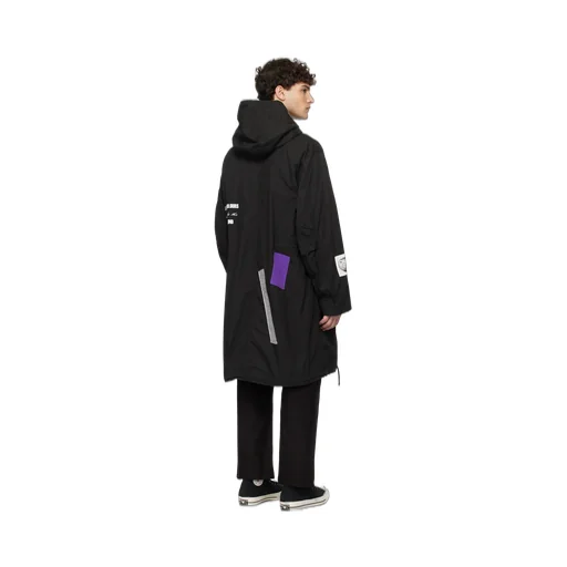 Graphic-Print Parka Coat