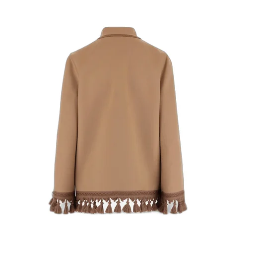Tassel Detailed Long-Sleeved Jacket