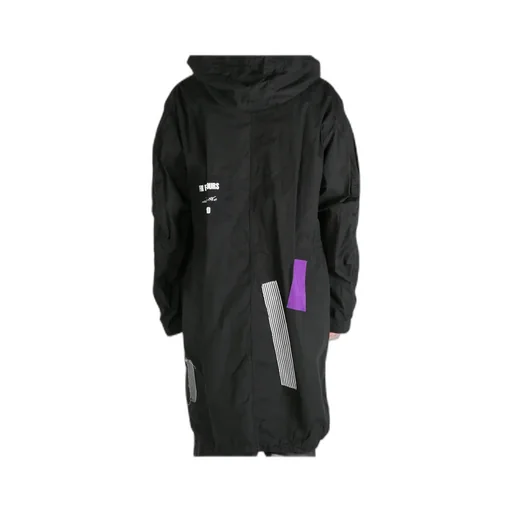 Graphic-Print Parka Coat