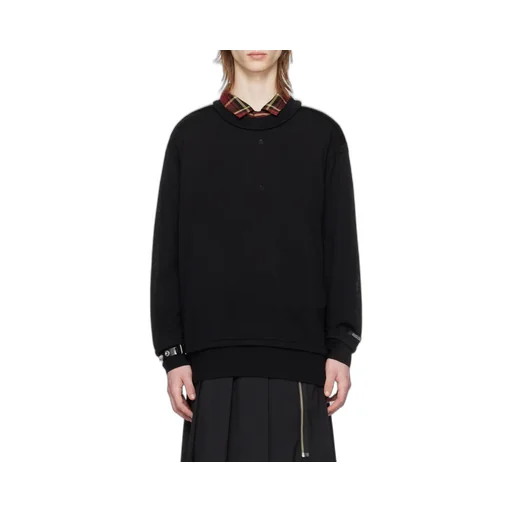 Decorative Sewing Knitted Pullover