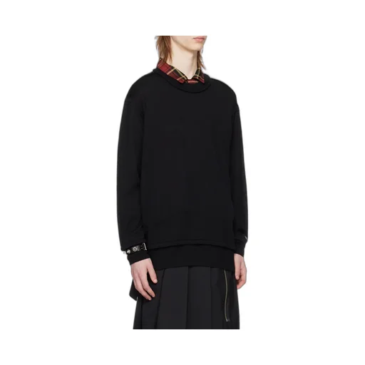 Decorative Sewing Knitted Pullover