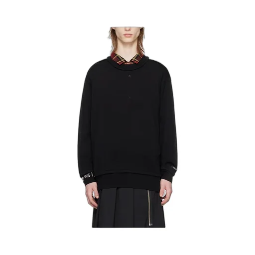 Decorative Sewing Knitted Pullover