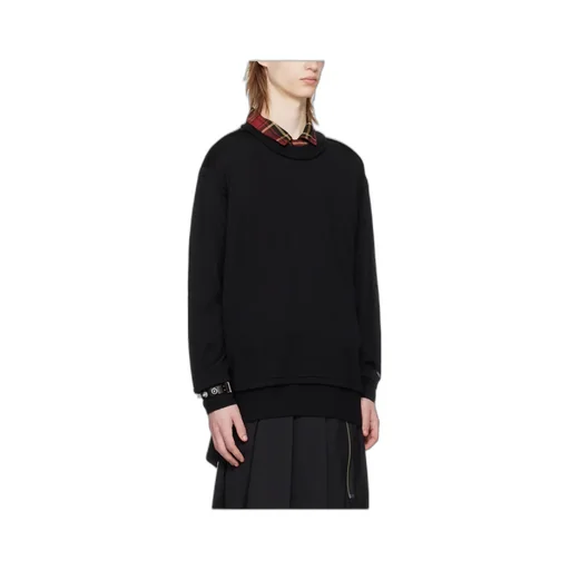 Decorative Sewing Knitted Pullover