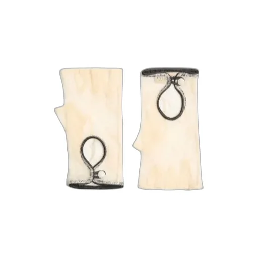 Vlogo Signature Biker Gloves In Lace And Leather