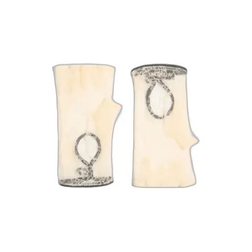 Vlogo Signature Biker Gloves In Lace And Leather