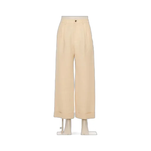 Pleat Detailed Straight Leg Pants