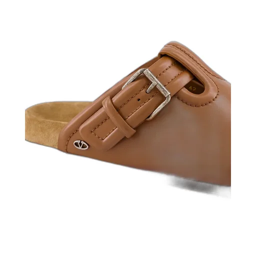 Almond Toe Buckle Detailed Slippers