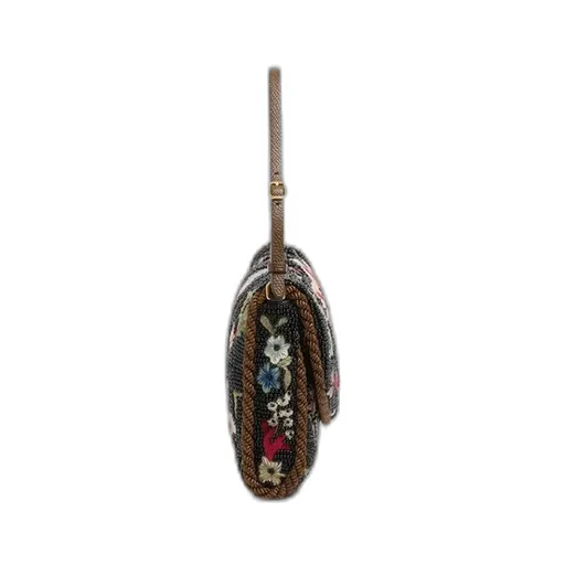 Devain Embroidered Small Shoulder Bag