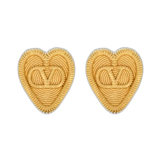 Fil Perdu Embellished Heart-Shaped Earrings