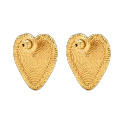 Fil Perdu Embellished Heart-Shaped Earrings