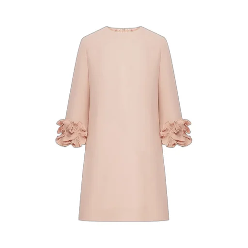 Crepe Couture Floral Detailed Mini Dress