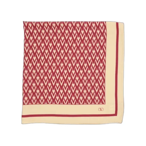 Geometric-Pattern Silk Scarf