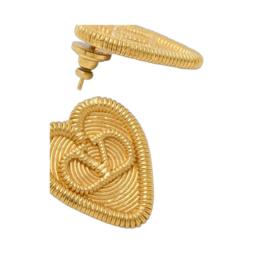 Fil Perdu Embellished Heart-Shaped Earrings