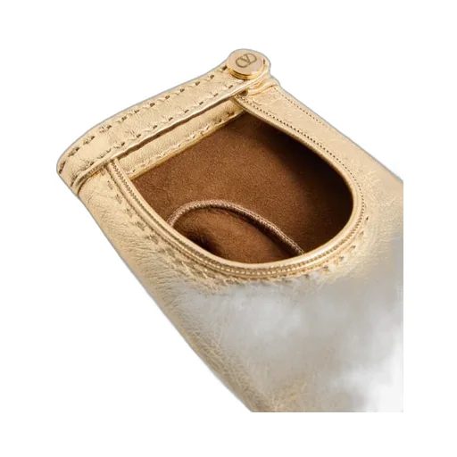 Open-Fingered Metallic Leather Gloves