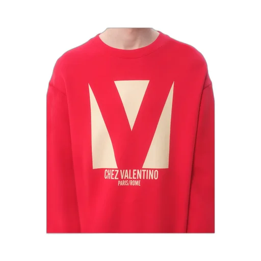 Chez Valentino Printed Crewneck Sweatshirt