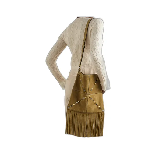 NellcÔTe Suede Shoulder Bag With Fringes
