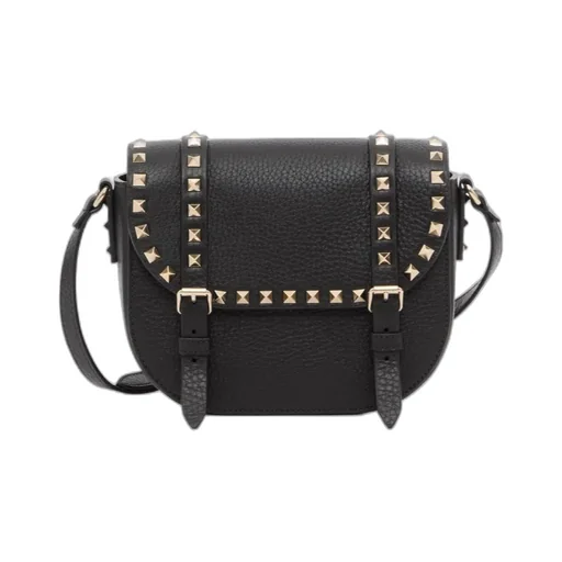 Rockstud Foldover Top Shoulder Bag