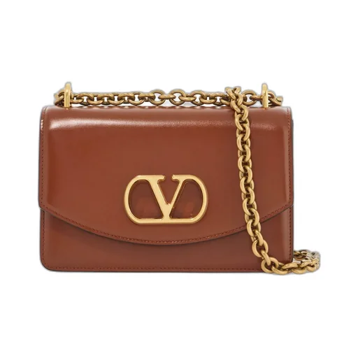 Vlogo Plaque Foldover Top Shoulder Bag