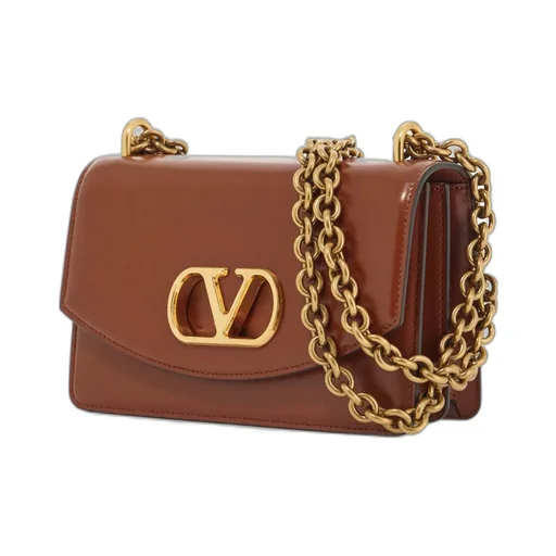 Vlogo Plaque Foldover Top Shoulder Bag