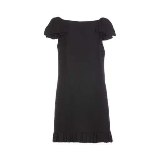 Crepe Couture Flared Hem Mini Dress