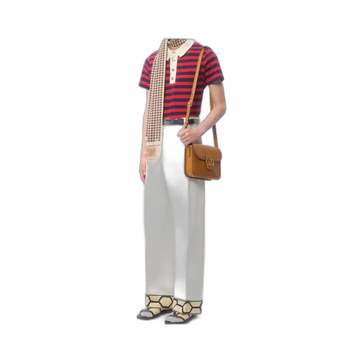 Embroidered Hem Wide Leg Pants