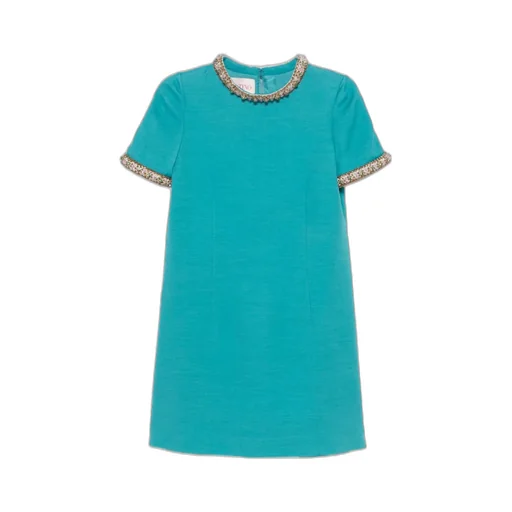 Embellished Crewneck Mini Dress