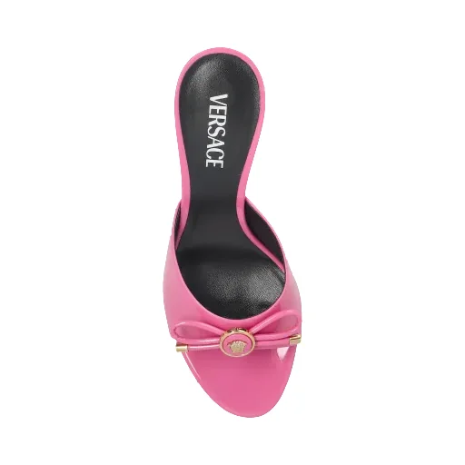 Medusa Bow-Detailed Open-Toe Mules