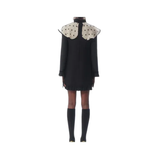 Crepe Couture High Neck Mini Dress