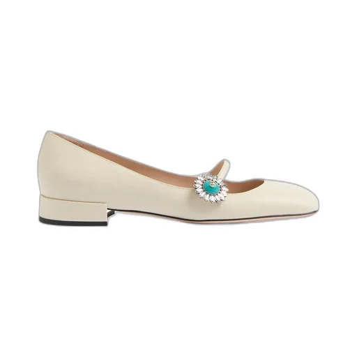 Preshows Embellished Square Toe Ballet Flats