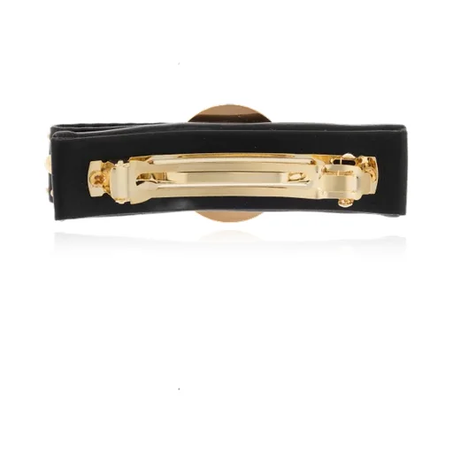 Medusa Studded Leather Hair Clip
