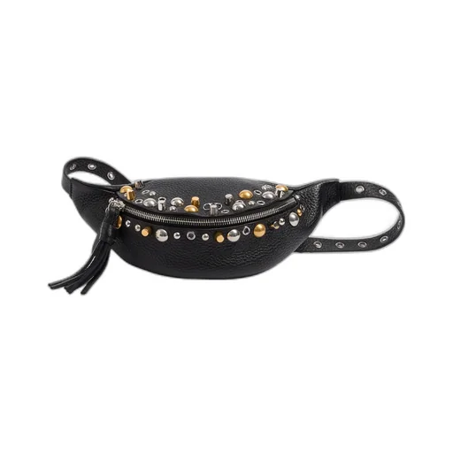 NellcÔTe Stud Embellished Zip-Up Belt Bag
