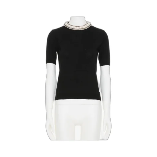 Embellished Crewneck Knitted Top