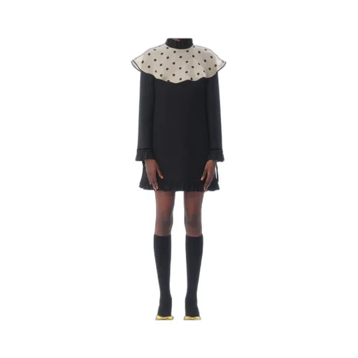 Crepe Couture High Neck Mini Dress