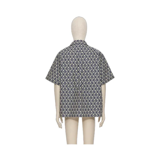 Optical V Button-Up Shirt