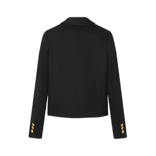 Gold-Button Cotton Jacket