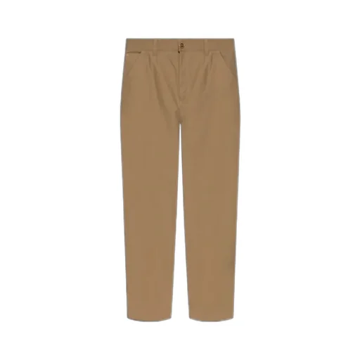 Cotton Trousers With Buckle Detail