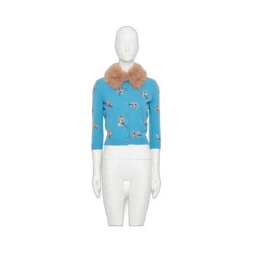 Embellished Three-Quarter-Sleeved Cardigan