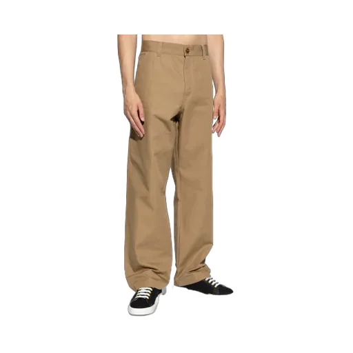 Cotton Trousers With Buckle Detail