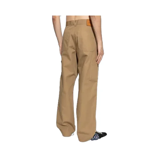 Cotton Trousers With Buckle Detail