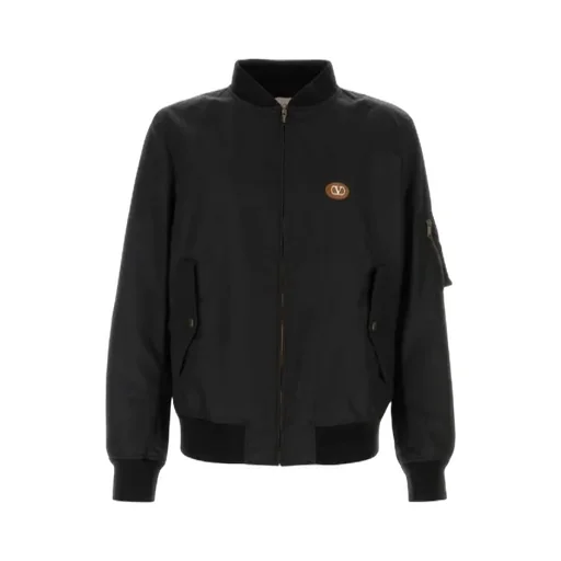 Zip-Up Long-Sleeved Bomber Jacket