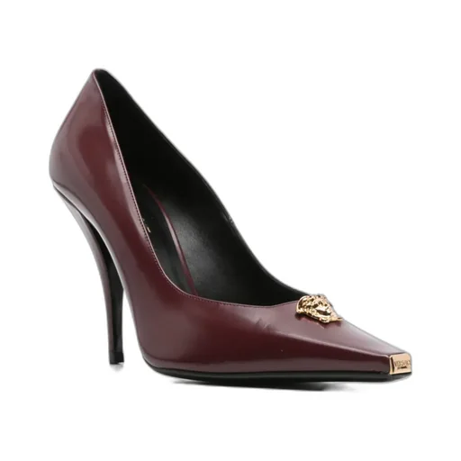 110Mm Medusa-Embellished Pointed-Toe Pumps