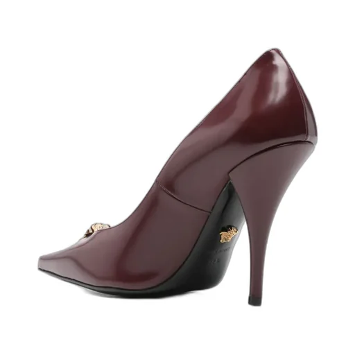 110Mm Medusa-Embellished Pointed-Toe Pumps